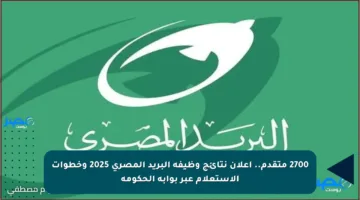 2700 متقدم.. اعلان نتائج وظيفة البريد المصري 2025 وخطوات الاستعلام عبر بوابة الحكومة